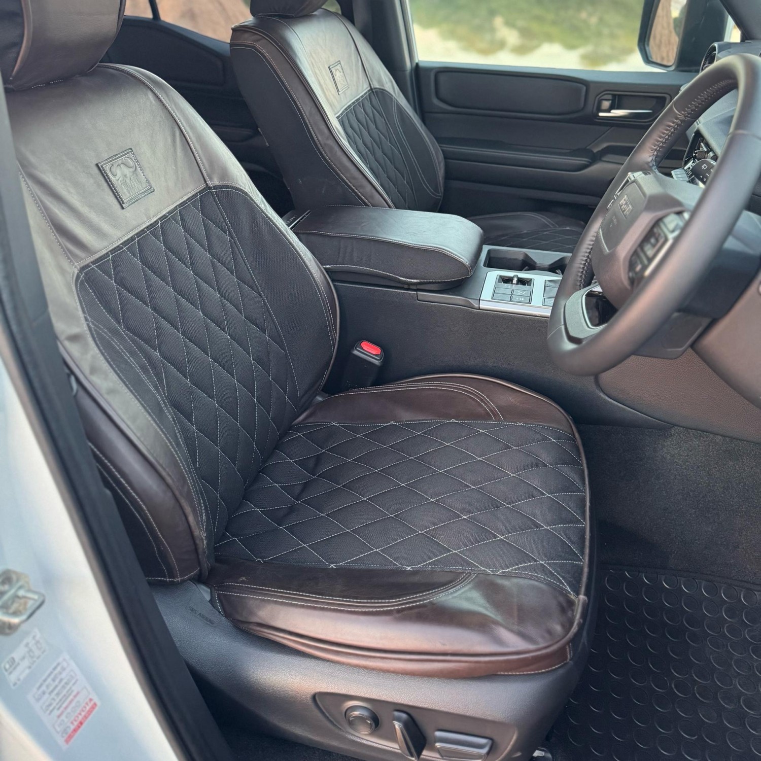 Toyota Land Cruiser Prado cockpit interior view from driver side